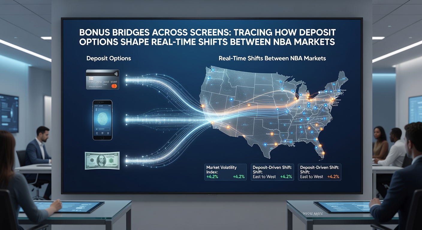 Smartphone screen showing real-time balance updates and deposit confirmations while navigating between NFL props, NBA markets, horse racing, and casino tables