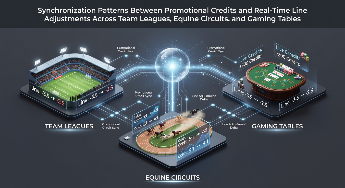 Synchronization of promotional credits with live line adjustments across team sports, horse racing, and casino tables