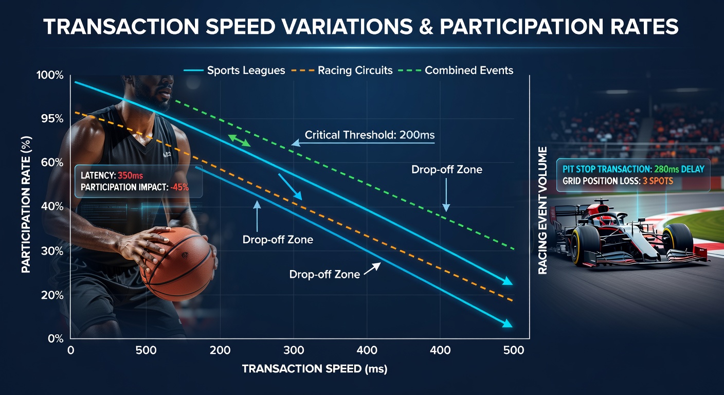 Analytics dashboard displaying transaction times and participation metrics across betting categories